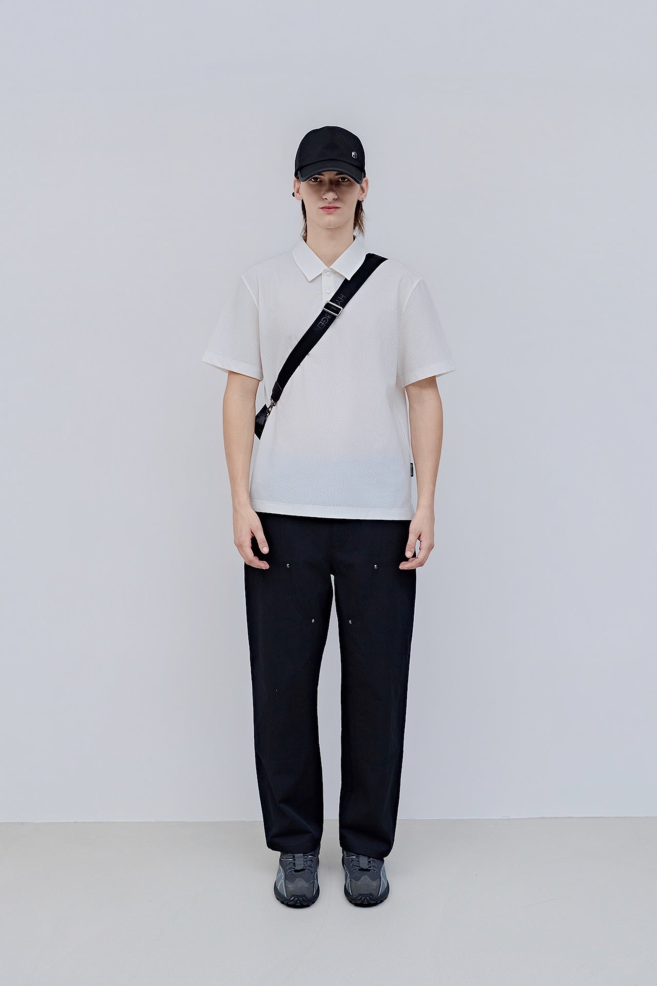 Men’s Waffle Collar Polo Shirt