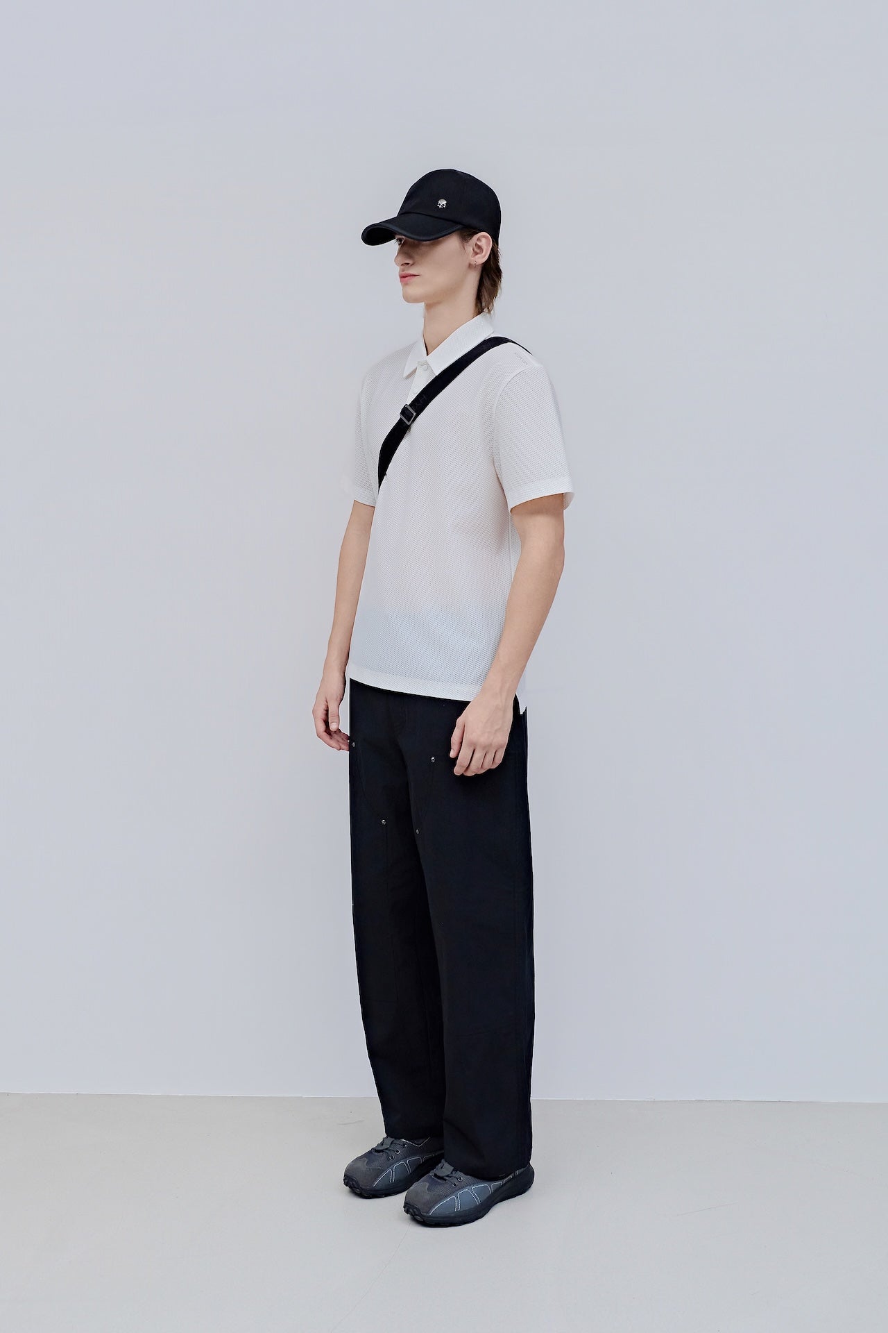 Men’s Waffle Collar Polo Shirt